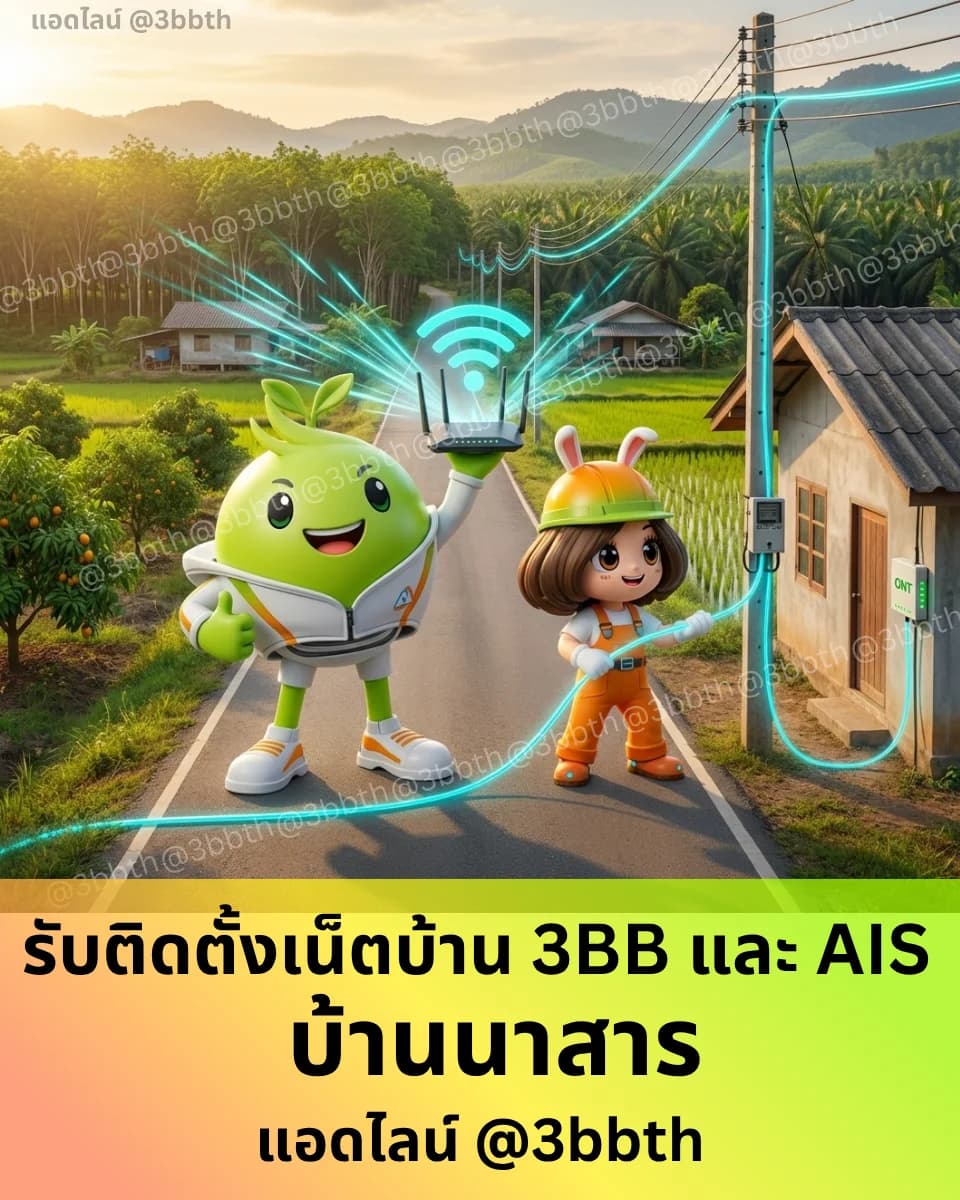 3BB เน็ตบ้านไฟเบอร์ อำเภอบ้านนาสาร สุราษฎร์ธานี