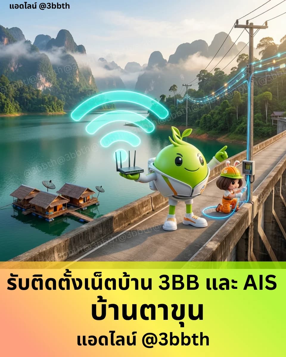 3BB เน็ตบ้านไฟเบอร์ อำเภอบ้านตาขุน สุราษฎร์ธานี