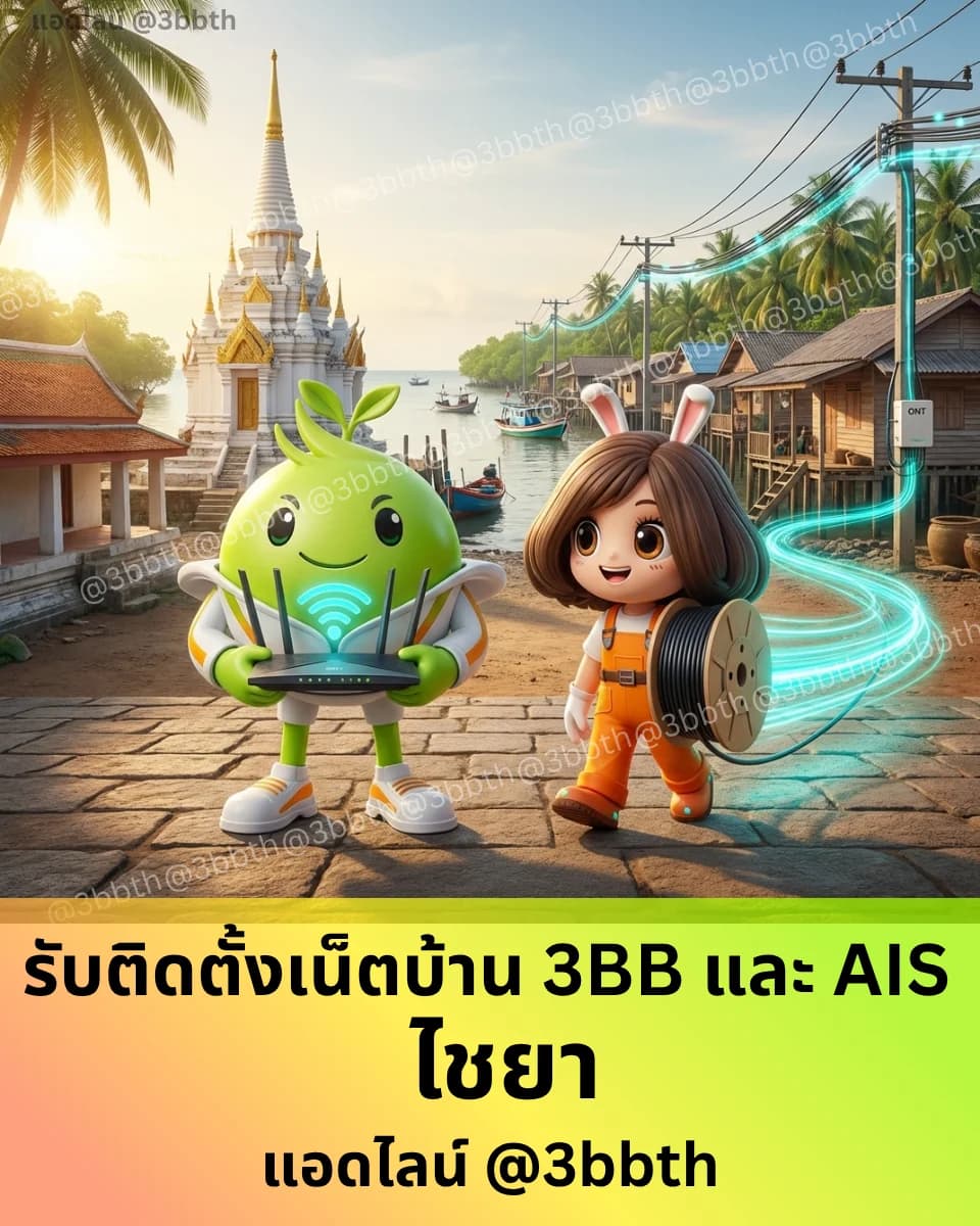 3BB เน็ตบ้านไฟเบอร์ อำเภอไชยา สุราษฎร์ธานี