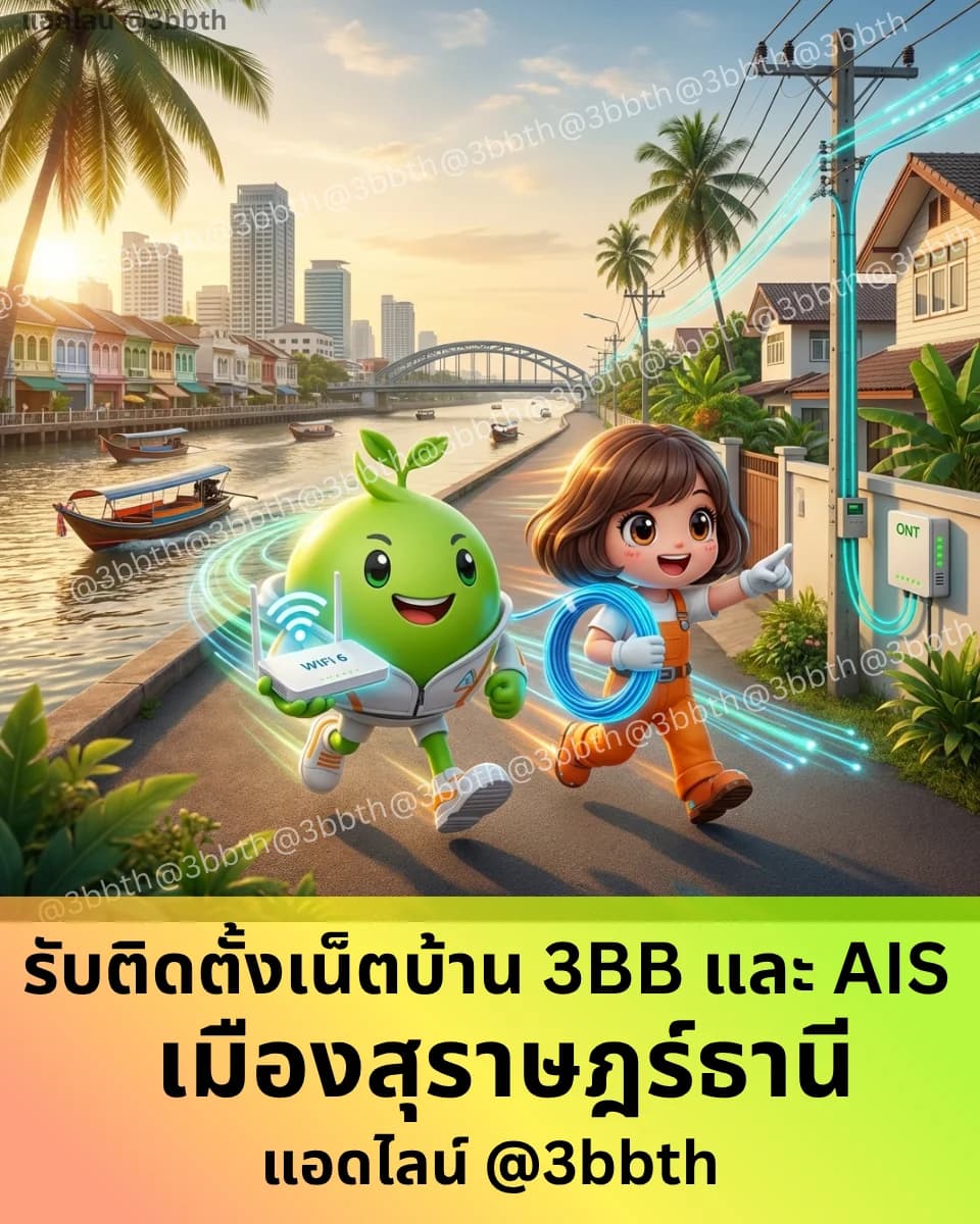 3BB เน็ตบ้านไฟเบอร์ อำเภอเมืองสุราษฎร์ธานี สุราษฎร์ธานี