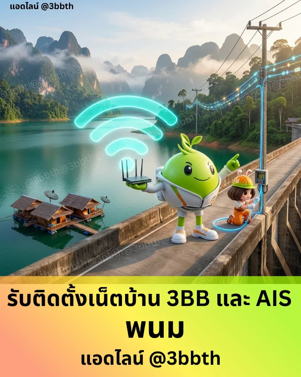 3BB เน็ตบ้านไฟเบอร์ อำเภอพนม สุราษฎร์ธานี